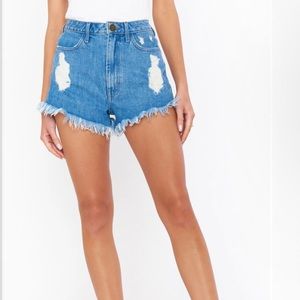 Show Me Your Mumu High Waisted Star Detail Shorts